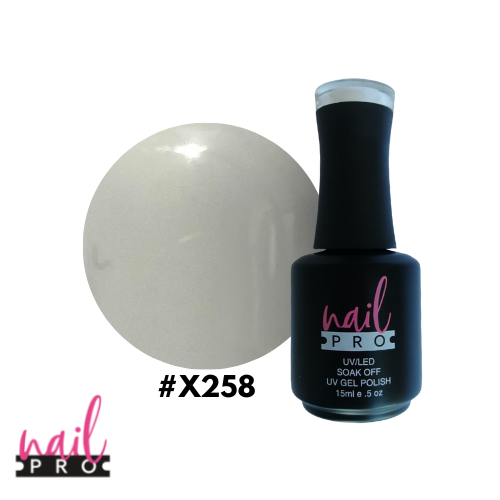 NAIL PRO Esmalte Permanente x258 Gris Blanco