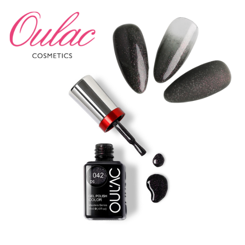 OULAC MASTER Esmalte Permanente DS042 Negro con Glitter