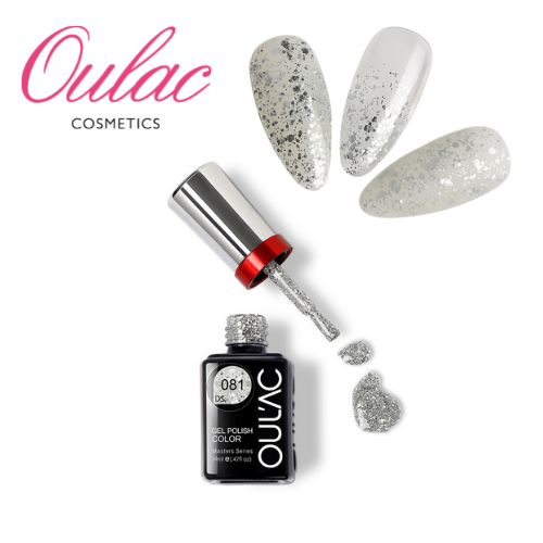 OULAC MASTER Esmalte Permanente DS081 Glitter Plateado