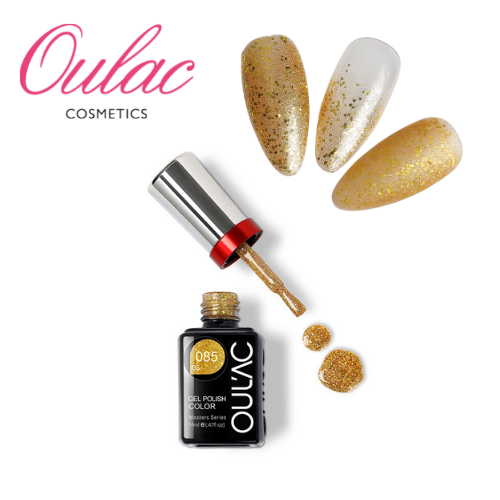 OULAC MASTER Esmalte Permanente DS085 Glitter Dorado Amarillo