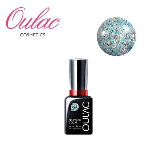 OULAC MASTER Esmalte Permanente DSY002 Glitter Azul Colorido